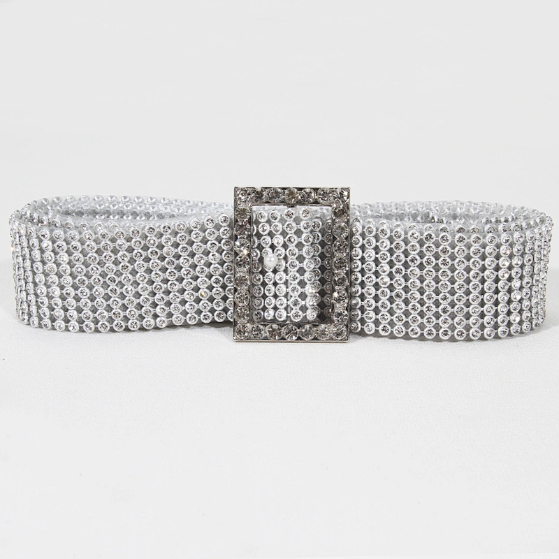 Trendy Heart Shape Buckle Crystal Rhinestone Waistband for Fashion Garments