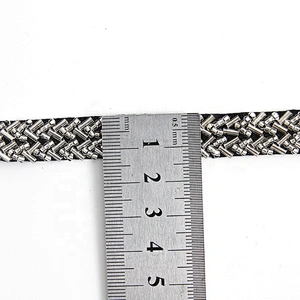 Hot sale sliver crytstal beaded trim mesh rhinestones ribbon fabric DIY wedding lace trim