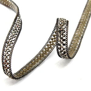 wholesale hot fix tape with rhinestone hot fix trimming chain glitter trim for DIY garment dresses Accessories