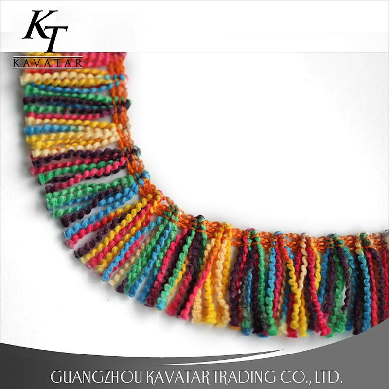 Various colors tassels trim for garment