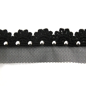 Wholesale 2.8cm Size Studs trim ribbon diy handmade costume dress sewing bead lace trim Design Rivets Trims