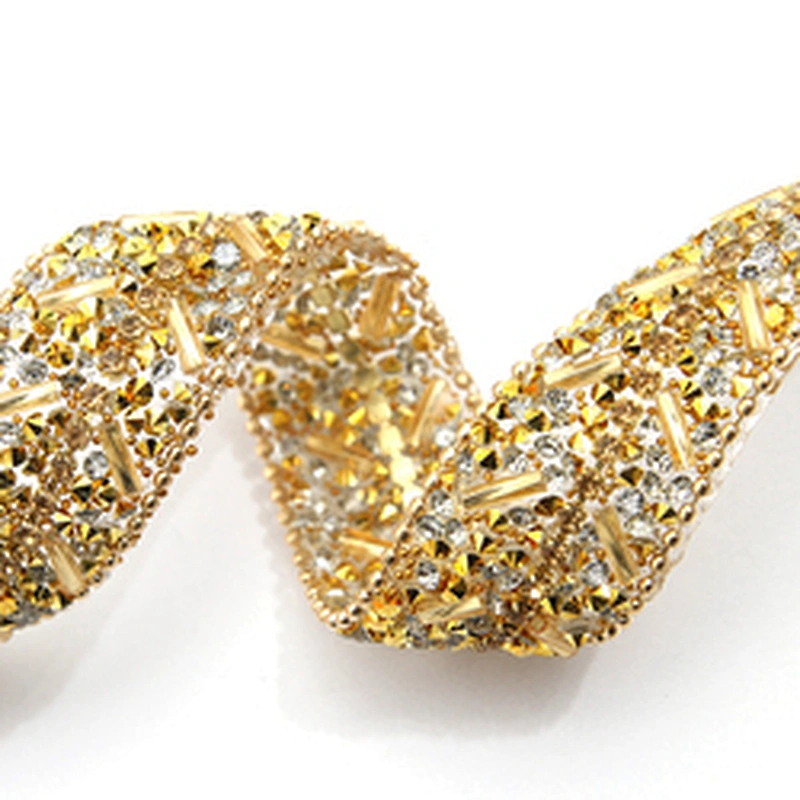 wholesale hot fix tape with rhinestone hot fix trimming chain glitter trim for DIY garment dresses Accessories