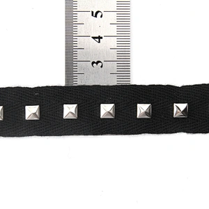 Black Studs trim ribbon diy handmade costume dress sewing bead lace trim Design Rivets Trims