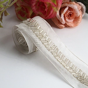 beaded trim by the yard for dresses  rhinestone beaded glass trim
