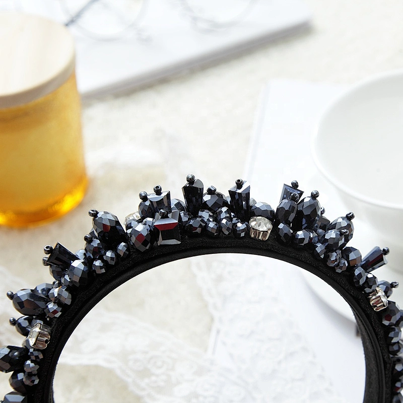 wholesale bling bling glitter rhinestone bead headband pressure lady temperament Korea hair band luxury headbands for women