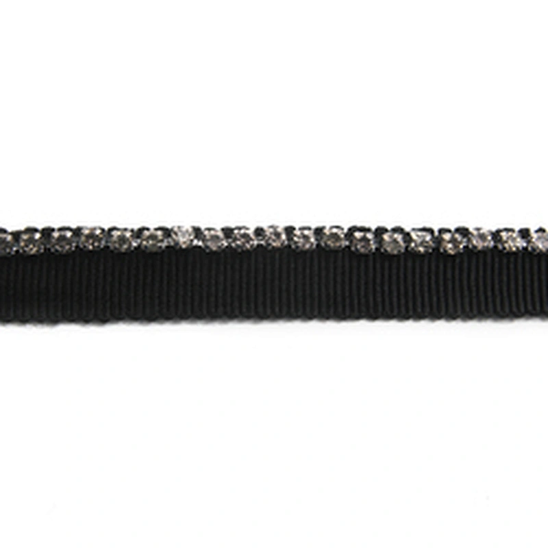 New wholesale Chain lace trim Rhinestone 1.1 cm Sew-On  elastic lace trim Woven Lace trimmings for dresses