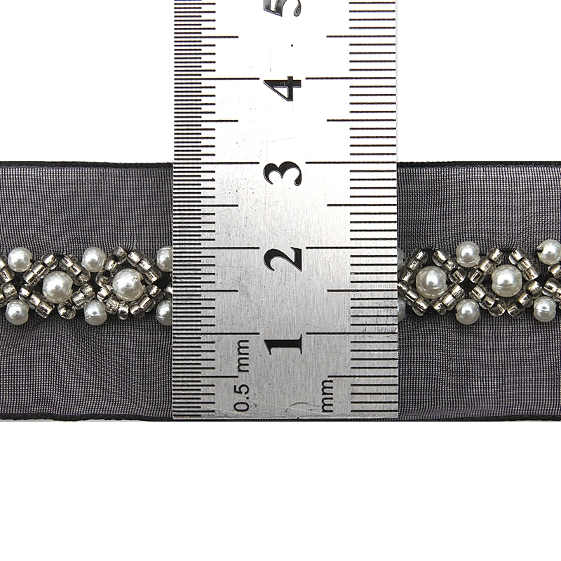 kavatar  wholesale new Handmade Bead lace Embroidered Tulle Trim wedding with Accessories Beads Crystals & Rhinestones