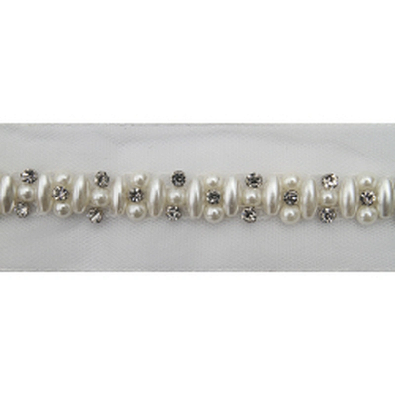 kavatar  wholesale new Handmade Bead lace Embroidered Tulle Trim wedding with Accessories Beads Crystals & Rhinestones