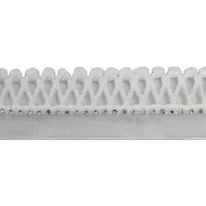 Wholesale Chain lace trim rhinestone 2.4 cm Sew-On lace trim Polyester net mesh Lace trimmings wedding for clothes  Accessories