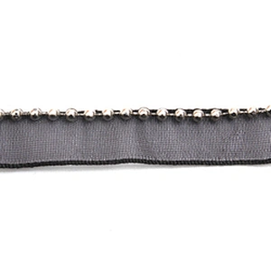 Wholesale Chain lace trim beaded 1.1 cm Sew-On lace trim Polyester net mesh Lace trimmings for clothes  Accessories