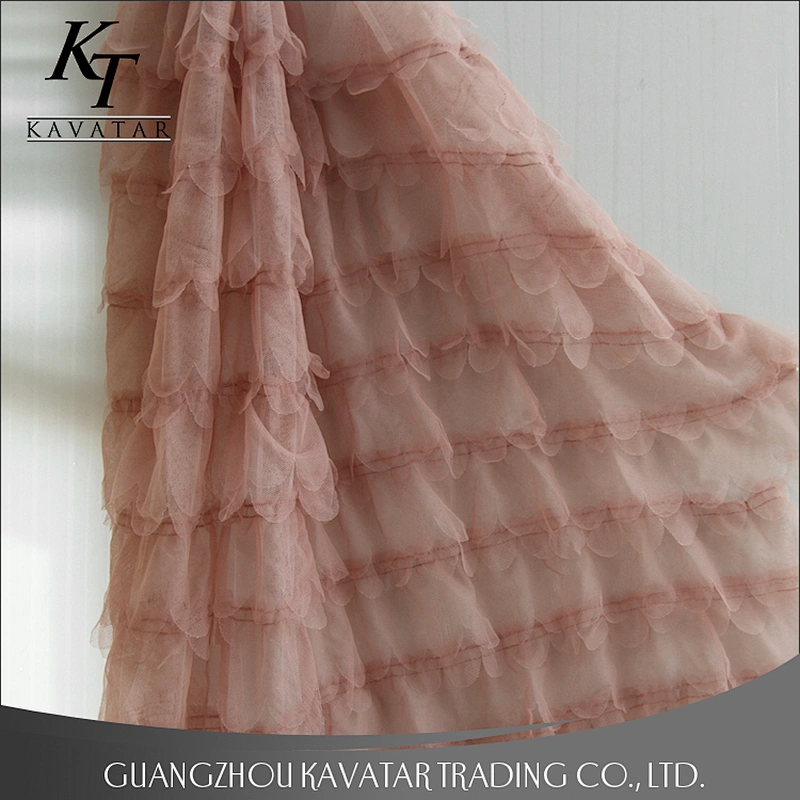wholesale Kavatar New design dress material fish scale shape mesh lace fabric