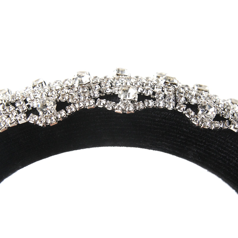 wholesale Hair Decoration Velour Crystal And Rhinestone Cup chain Decorated hair accessories Hairbands WOMEN HEADBAND