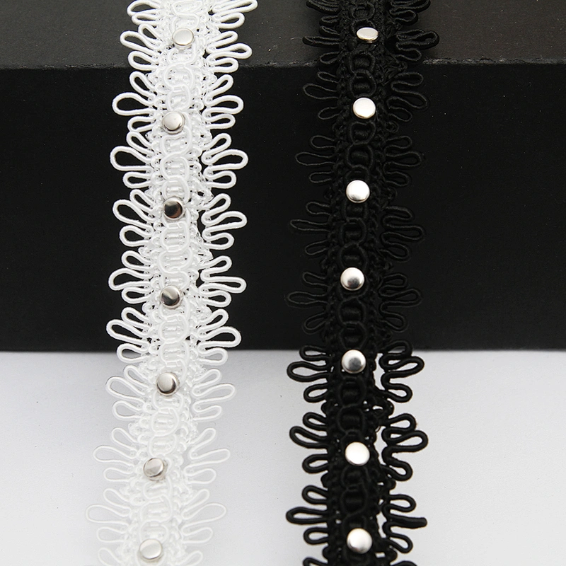 wholesale garment rivets Trimming lace trim fabric Design rivets for bags fashion custom crystal flat rivet studs