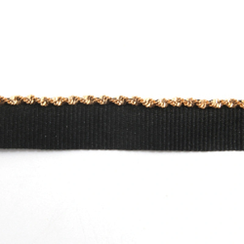 Wholesale Chain lace trim sequins 1.2 cm Sew-On lace trim Polyester Lace trimmings for clothes  Accessories  Cotton
