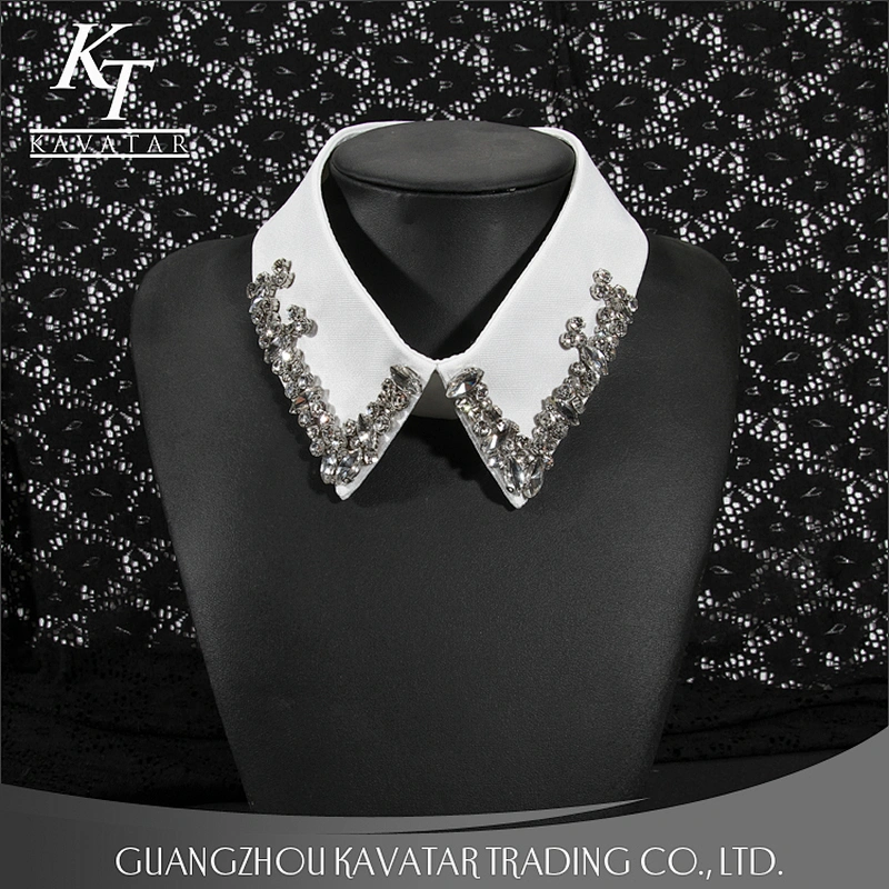 wholesale New fashion neck design collar for stand collar with crystal rhinestone for women clothing Neck Collar Trim