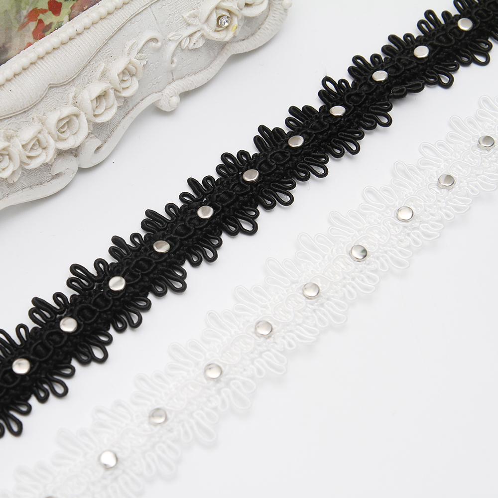 wholesale garment rivets Trimming lace trim fabric Design rivets for bags fashion custom crystal flat rivet studs