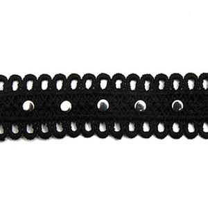 Wholesale 2.7cm Studs trim ribbon diy handmade costume dress sewing bead lace trim Design Rivets Trims