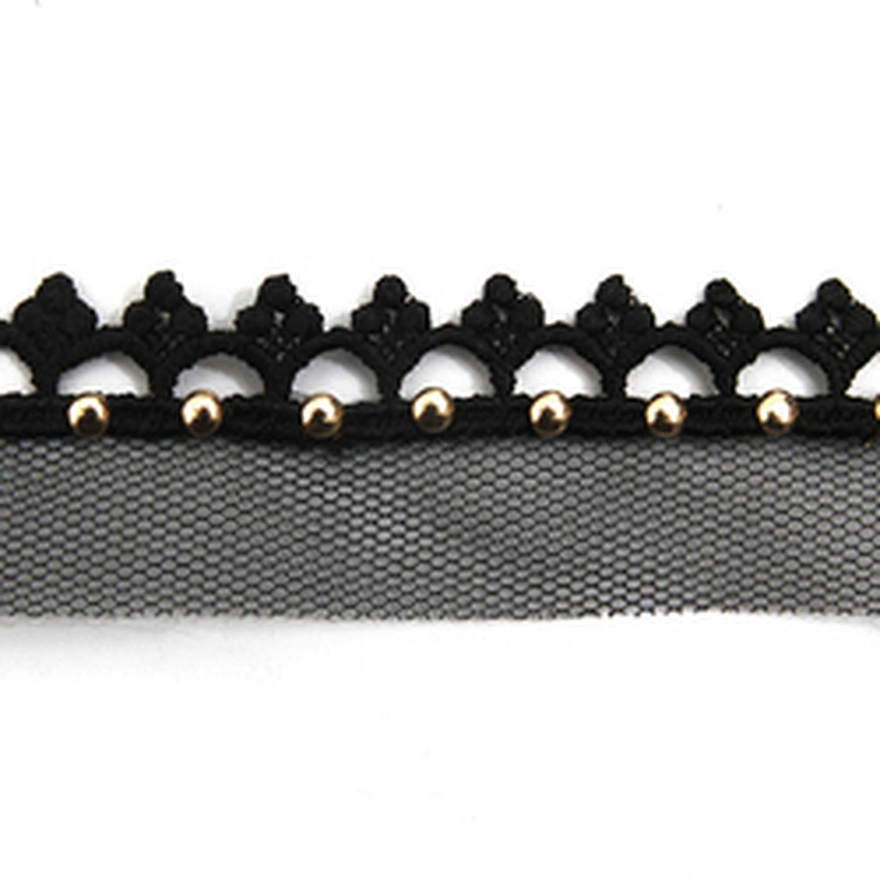 Wholesale 3cm Size Studs trim ribbon diy handmade costume dress sewing bead lace trim Design Rivets Trims