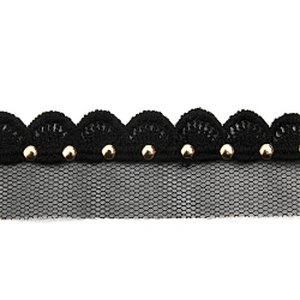 Wholesale 2.8cm Size Studs trim ribbon diy handmade costume dress sewing bead lace trim Design Rivets Trims