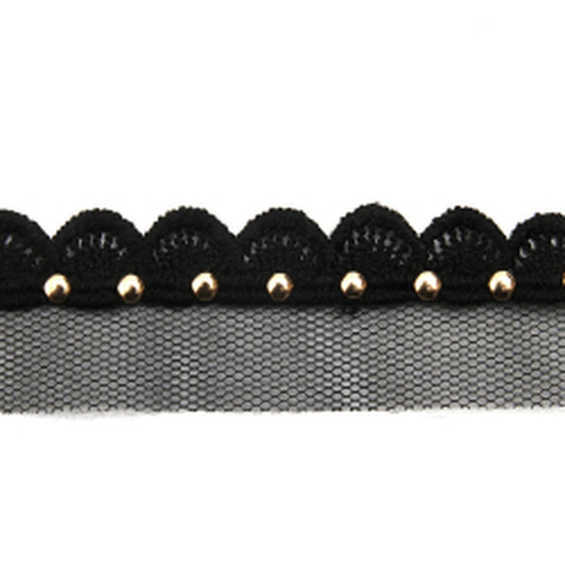 Wholesale 2.8cm Size Studs trim ribbon diy handmade costume dress sewing bead lace trim Design Rivets Trims