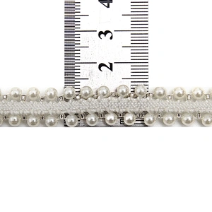 kavatar  wholesale new Handmade Bead lace Embroidered Tulle Trim wedding with Accessories Beads Crystals & Rhinestones