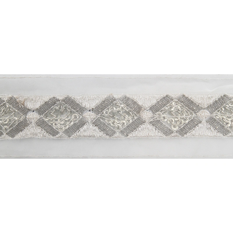 kavatar  wholesale new Handmade Bead lace Embroidered Tulle Trim wedding with Accessories Beads Rhinestones