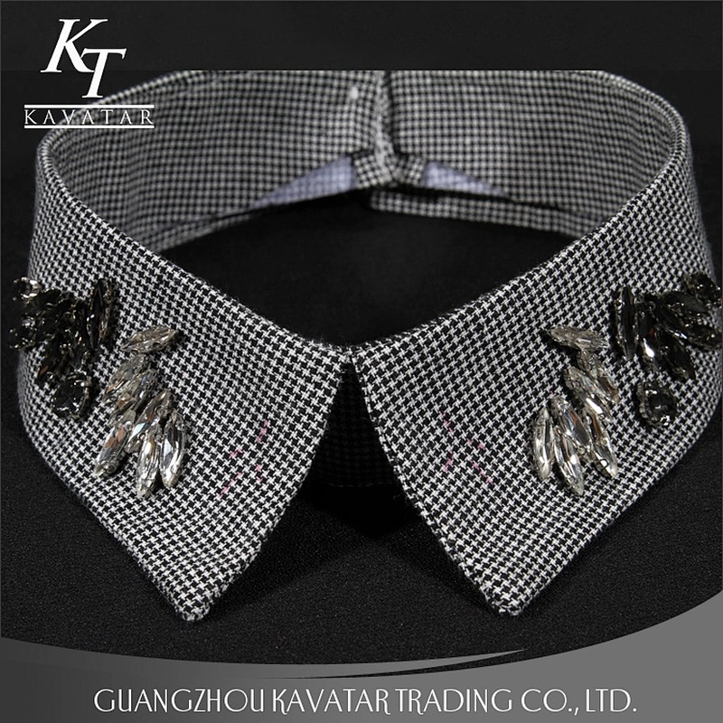 Fashion Grid Style Collar Design With Claw Rhinestone