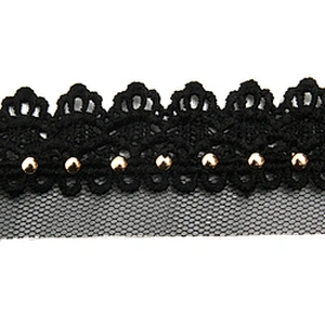 Wholesale 3.5cm Size Studs trim ribbon diy handmade costume dress sewing bead lace trim Design Rivets Trims