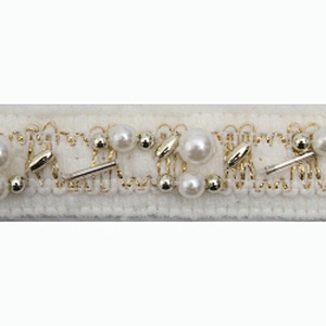 kavatar  wholesale new Handmade Bead lace Embroidered Tulle Trim wedding with Accessories Beads Crystals & Rhinestones
