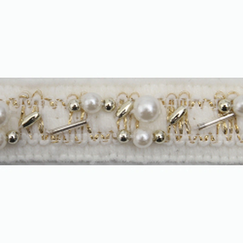 kavatar  wholesale new Handmade Bead lace Embroidered Tulle Trim wedding with Accessories Beads Crystals & Rhinestones