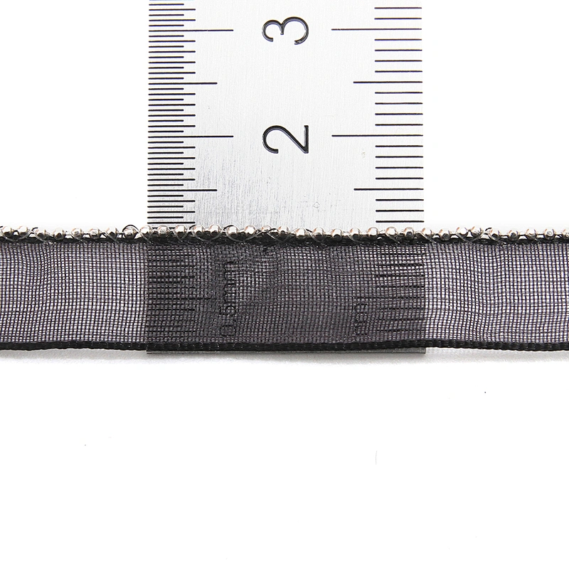 Wholesale Chain lace trim beaded 1.1 cm Sew-On lace trim Polyester net mesh Lace trimmings for clothes  Accessories
