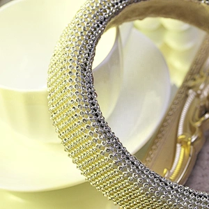 Manufacturer of square rhinestone sponge hair band, web celebrity street style headband
