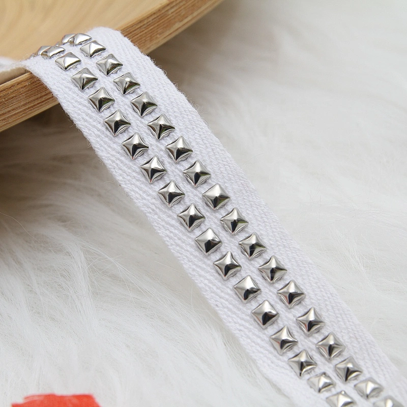 lace fabric beaded ribbon lace trim ribbon Design Lace Trims Studs Bead Rivets Trims