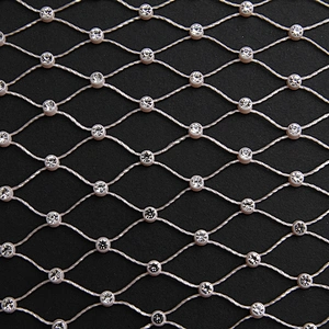 Decorative Crystal Rhinestone Sheet Hot Fix Rhinestone Bead Mesh Fabric rhinestones flat back crystal for shoes clothing bag