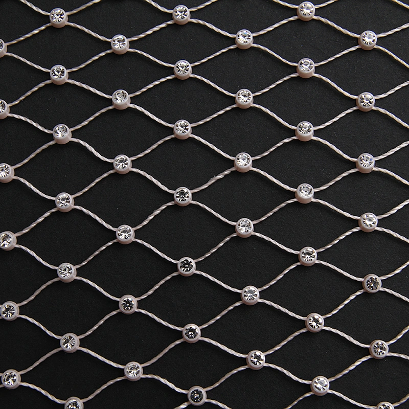 Decorative Crystal Rhinestone Sheet Hot Fix Rhinestone Bead Mesh Fabric rhinestones flat back crystal for shoes clothing bag