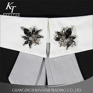 Kavatar New Arrival Rhinestone Shirt Collar For Decoration Women Clothes