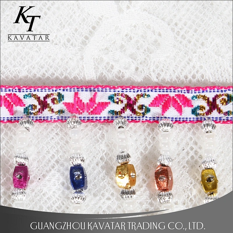 New Design Plastic Bead Fringe Trim For Decoration Curtains