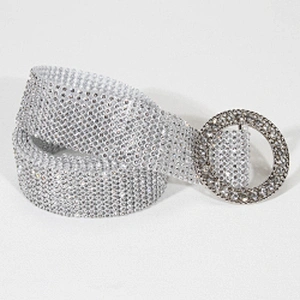 Trendy Heart Shape Buckle Crystal Rhinestone Waistband for Fashion Garments