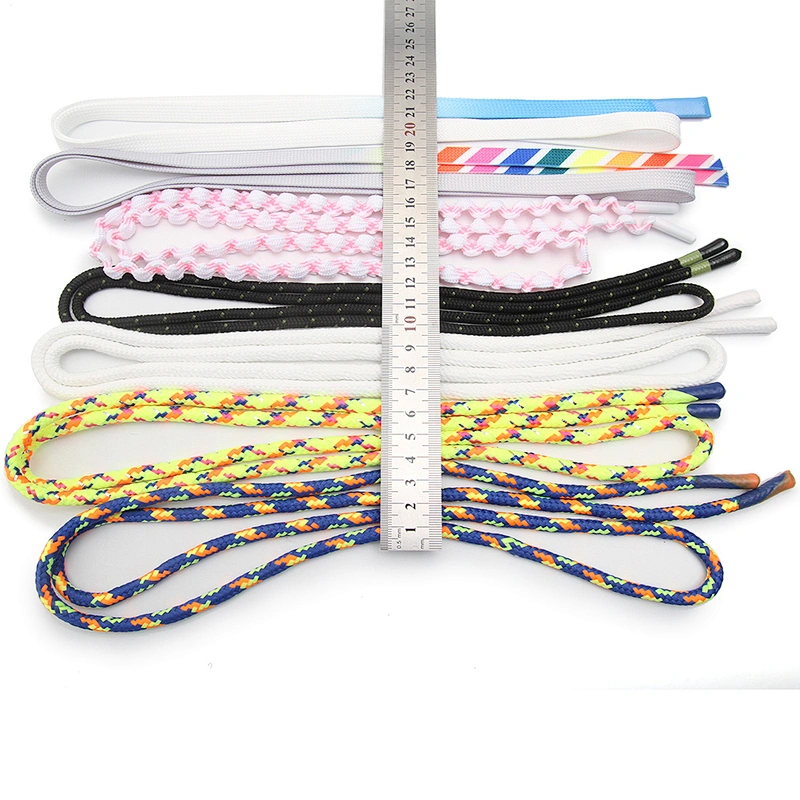 Wholesale  Cords Polyester Garment Drawstring rope Hoodie Rope flat rope Custom Garment Accessories Fashion Silicone End Tips