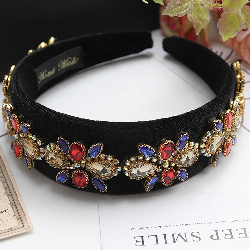 Wholesale Rhinestone headbands headband for woman Furry Headbands Women hair band fashion