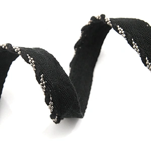Wholesale Chain lace trim Beaded 1.5 cm Sew-On Trimming ribbon Design herringbone tape trims for clothing