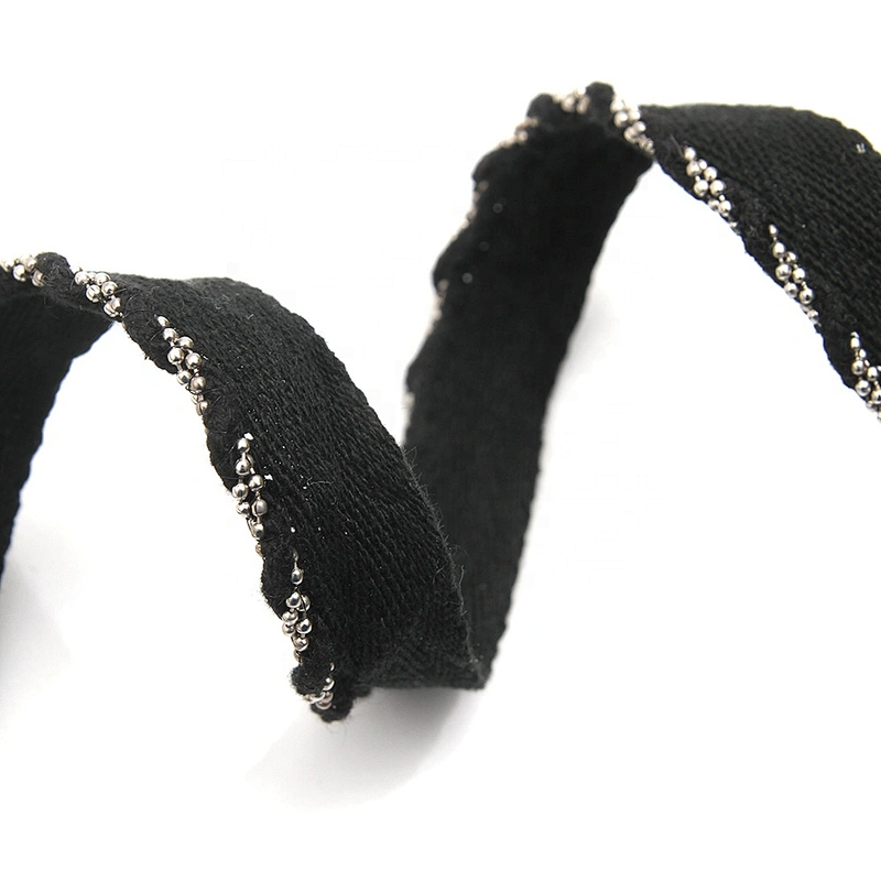 Wholesale Chain lace trim Beaded 1.5 cm Sew-On Trimming ribbon Design herringbone tape trims for clothing
