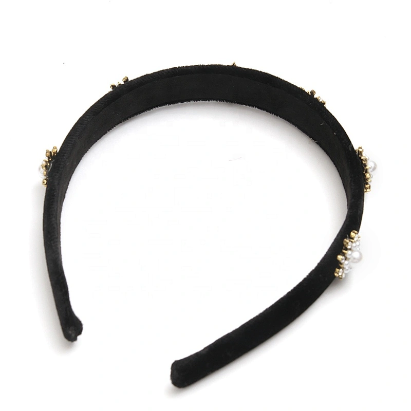 Manufacturers direct European and American style black winter hairband retro street ring hair accessories