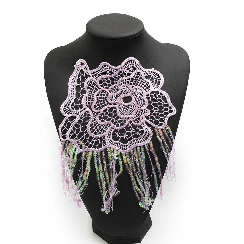 Wholesale water - soluble bead embroidery lace clothing accessories can be decorated wedding dress shoes and hats