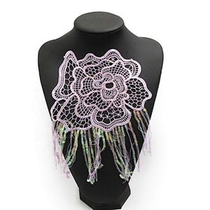 Wholesale water - soluble bead embroidery lace clothing accessories can be decorated wedding dress shoes and hats