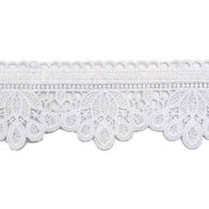 Wholesale sequins Lace Trim Water soluble lace white bridal lace trim Embroidery Sequin Tape For Dress cheap