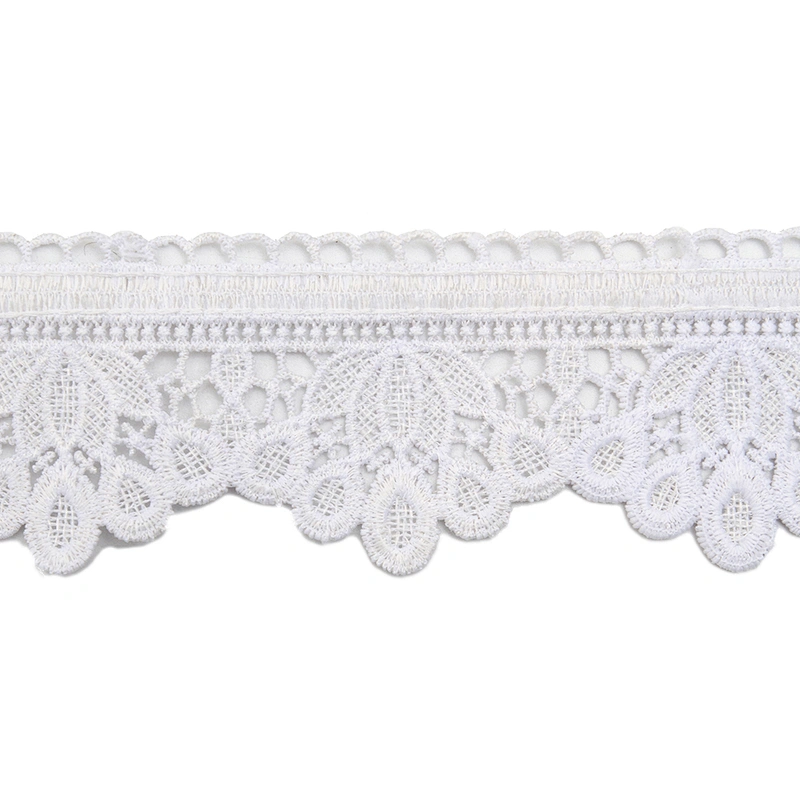 Wholesale sequins Lace Trim Water soluble lace white bridal lace trim Embroidery Sequin Tape For Dress cheap