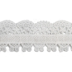 Wholesale sequins Lace Trim Water soluble lace white bridal lace trim Embroidery Sequin Tape For Dress cheap