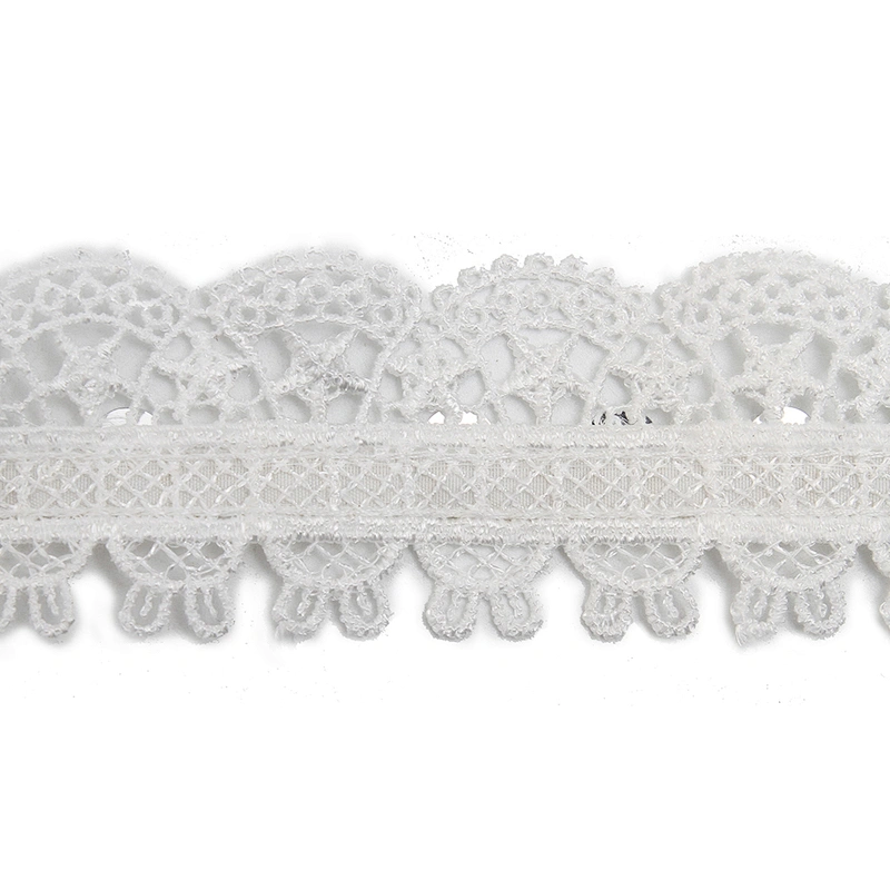 Wholesale sequins Lace Trim Water soluble lace white bridal lace trim Embroidery Sequin Tape For Dress cheap
