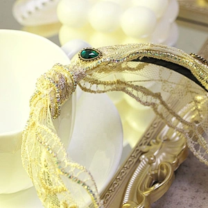 summer rhinestone  fashion Transparent headbands 2020 baroque headband  designer headbands Korean lace edge